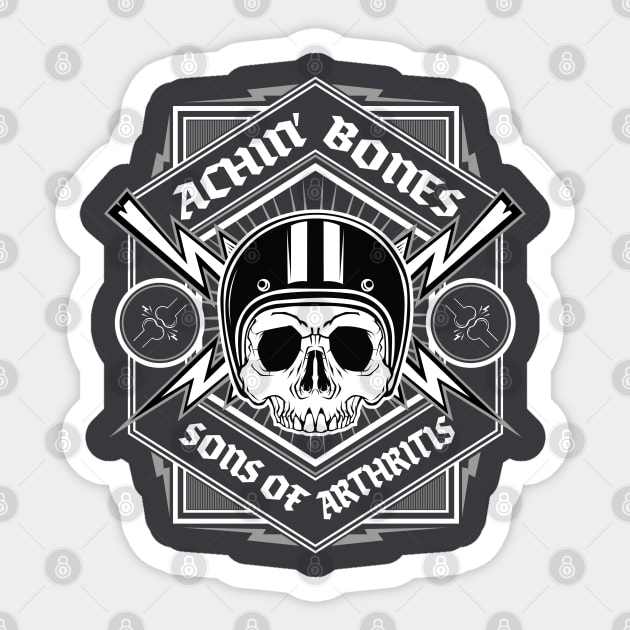 Achin Bones Sticker by WeirdedBeardo